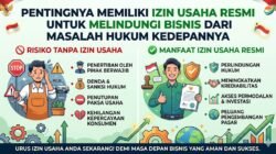 Pentingnya Memiliki Izin Usaha Resmi Untuk Melindungi Bisnis Dari Masalah Hukum Kedepannya